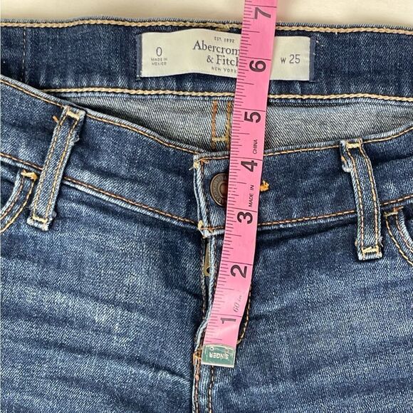 Abercrombie And Fitch Womens Blue Jean Shorts Women's Sz 25 Low Rise - Picture 3 of 7